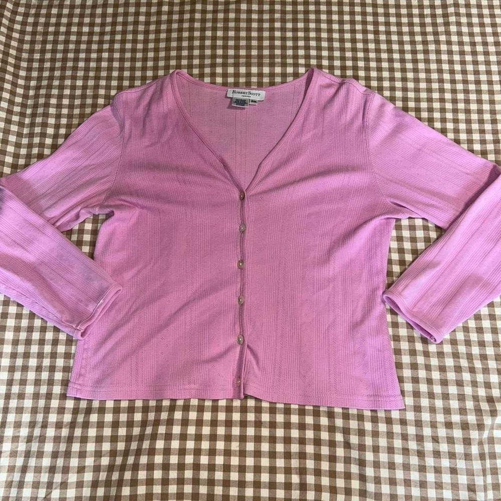 Vintage Pink Robert Scott cardigan